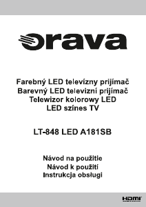Manuál Orava LT-848 LED A181SB LED televize