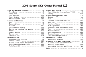 Handleiding Saturn Sky (2008)