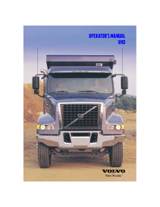 Handleiding Volvo VHD (2000) Vrachtwagen