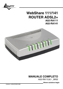 Manuale Atlantis Land A02-RA111 Router
