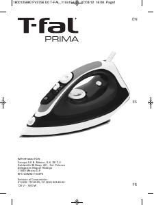 Manual Tefal FV3756X0 Prima Iron
