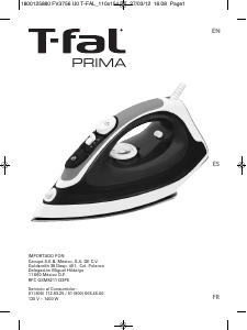 Manual Tefal FV3756X0 Prima Ferro