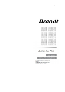 Handleiding Brandt TG1782XPB/XLB Kookplaat