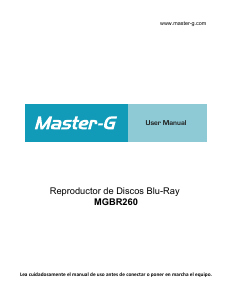 Manual de uso Master-G MGBR260 Reproductor de blu-ray