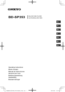 Bruksanvisning Onkyo BD-SP353 Blu-ray spelare