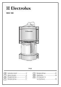 Mode d’emploi Electrolux SCC106 Cafetière