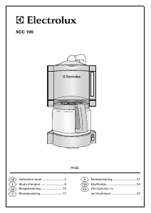 Manual Electrolux SCC106 Coffee Machine