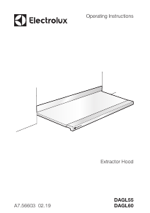 Manual Electrolux DAGL5545SW Cooker Hood