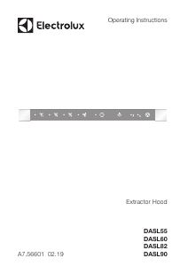 Manual Electrolux DASL5545SW Cooker Hood