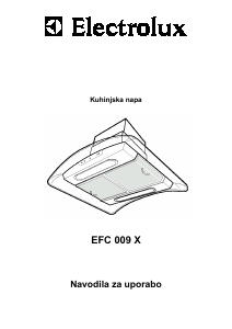 Priročnik Electrolux EFC009X Kuhinjska napa