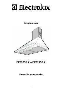 Priročnik Electrolux EFC635X Kuhinjska napa