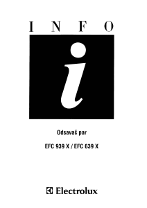 Manuál Electrolux EFC639X Odsavač par