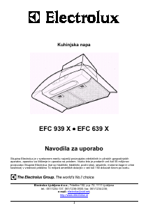 Priročnik Electrolux EFC639X Kuhinjska napa