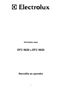 Priročnik Electrolux EFC9620X Kuhinjska napa
