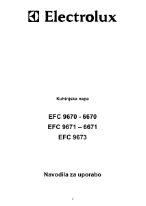 Priročnik Electrolux EFC9673X Kuhinjska napa