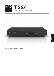 Manuale NAD T 567 Lettore blu-ray