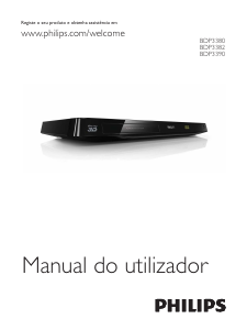 Manual Philips BDP3380 Leitor de blu-ray