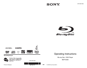 Handleiding Sony BDP-S350 Blu-ray speler