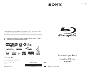 Manuale Sony BDP-S560 Lettore blu-ray