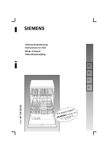 Mode d’emploi Siemens SE25294 Lave-vaisselle