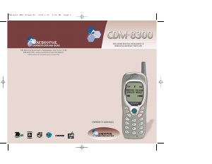 Handleiding Audiovox CDM-8300 Mobiele telefoon