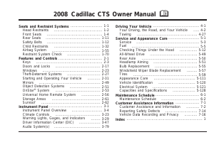 Handleiding Cadillac CTS (2008)