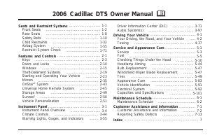 Handleiding Cadillac DTS (2006)