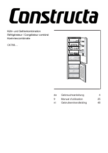 Mode d’emploi Constructa CK786NSF0 Réfrigérateur combiné
