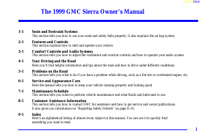 Handleiding GMC Sierra (1999)
