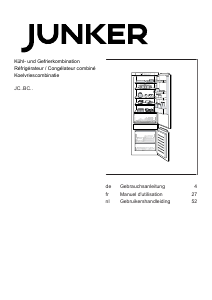 Handleiding Junker JC87BCSF0 Koel-vries combinatie