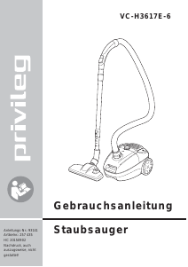 Bedienungsanleitung Privileg VC-H3617E-6 Staubsauger