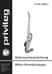 Bedienungsanleitung Privileg VC-SP 1002D-3 Staubsauger