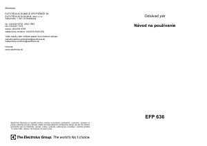Návod Electrolux EFP636G Digestor
