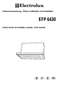 Manual Electrolux EFP6430 Cooker Hood