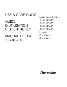 Mode d’emploi Thermador T18IF905SP Congélateur