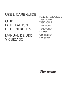 Mode d’emploi Thermador T18ID905LP Congélateur
