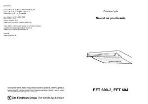 Návod Electrolux EFT600K Digestor