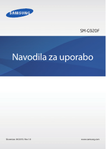 Priročnik Samsung SM-G920F Galaxy S6 Mobilni telefon