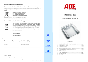 Handleiding ADE DJ 156 Weegschaal