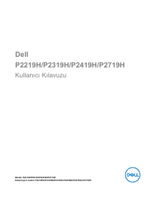 Kullanım kılavuzu Dell P2719H LCD ekran