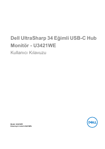 Kullanım kılavuzu Dell U3421WE LED ekran