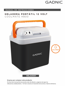 Manual de uso Gadnic HELA0001 Nevera pasiva