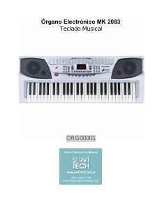 Manual de uso Gadnic ORG00001 Teclado digital