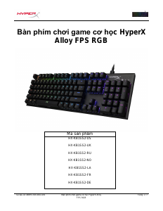 Hướng dẫn sử dụng HyperX HX-KB1SS2-NO Bàn phím