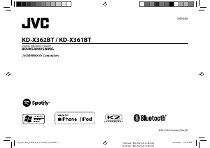 Bruksanvisning JVC KD-X361BT Bilradio