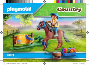 Mode d’emploi Playmobil set 70523 Riding Stables Cavalier avec poney brun
