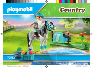 Mode d’emploi Playmobil set 70522 Riding Stables Cavalière avec poney gris