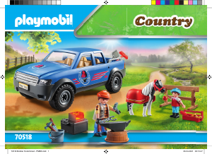 Mode d’emploi Playmobil set 70518 Riding Stables Maréchal-ferrant et véhicule