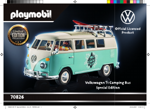 Manual Playmobil set 70826 Volkswagen T1 Camping Bus - Special Edition