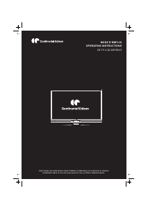 Manual Continental Edison 22FHDV3 LCD Television